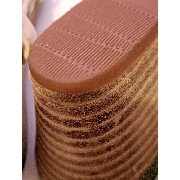 Staccato Wedges Cream Leather Buckle Open Toe Comfortable Belle 6 Floral Casual - Picture 7 of 9